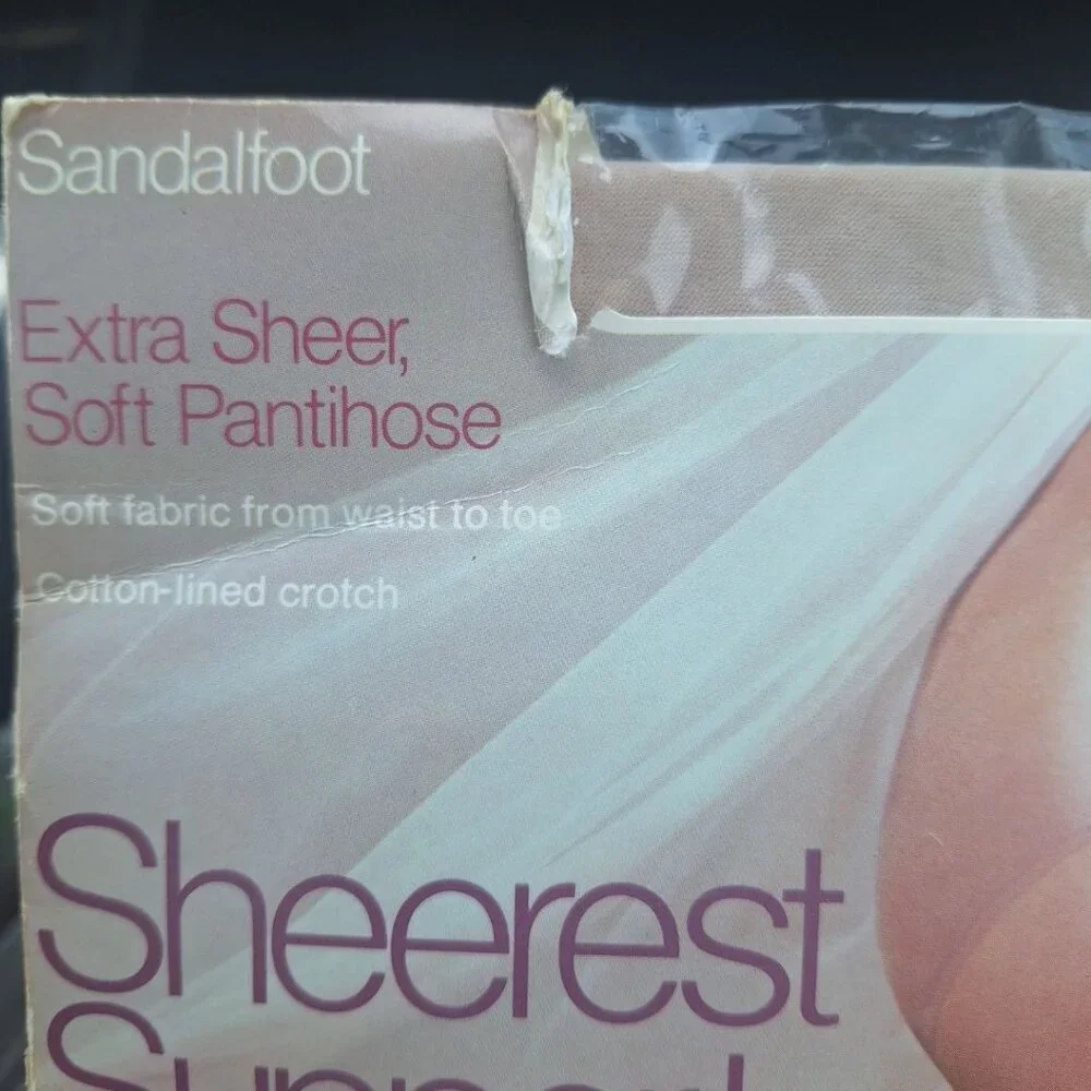 JCPenney Sheerest Support‎ Pantihose Bone 81 Sandalfoot Average Nylon Spandex